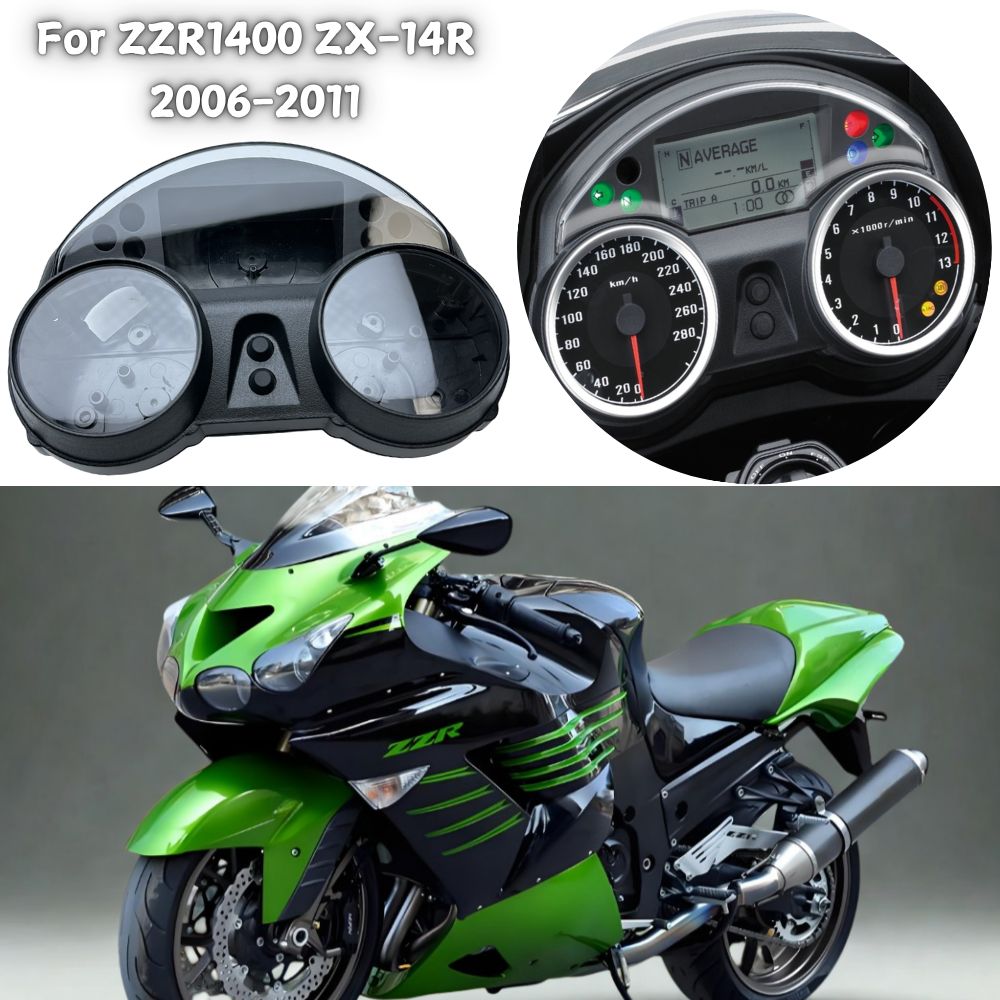 カワサキ ZX-14R ZZR1400 用 スピードメータータコメーターケース 2006-2011