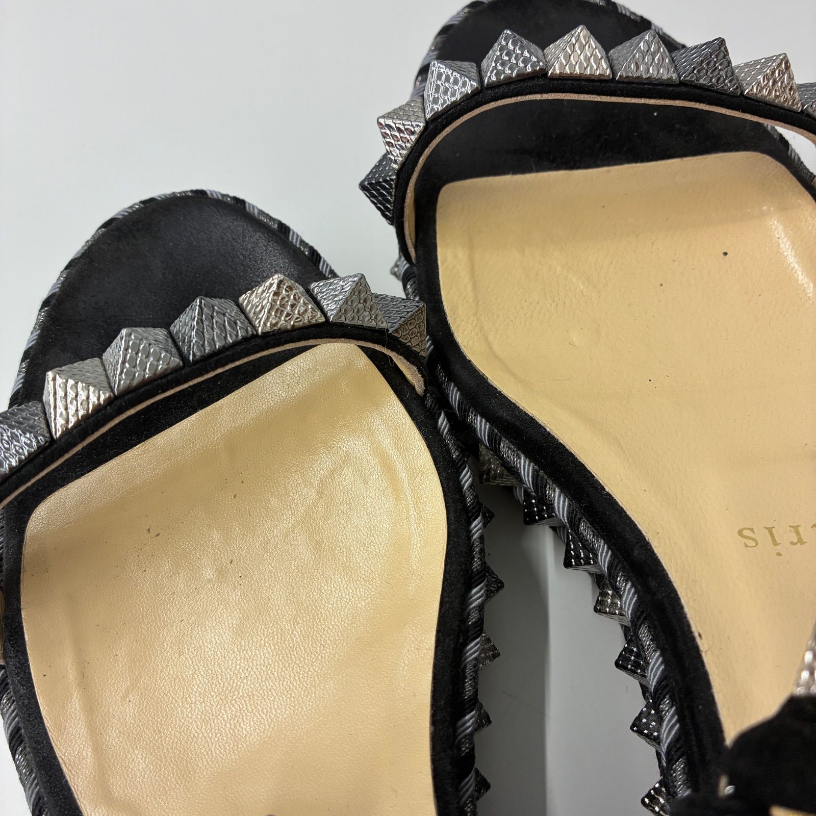 Christian Louboutin メタルスパイクサンダル 厚底 - メルカリ