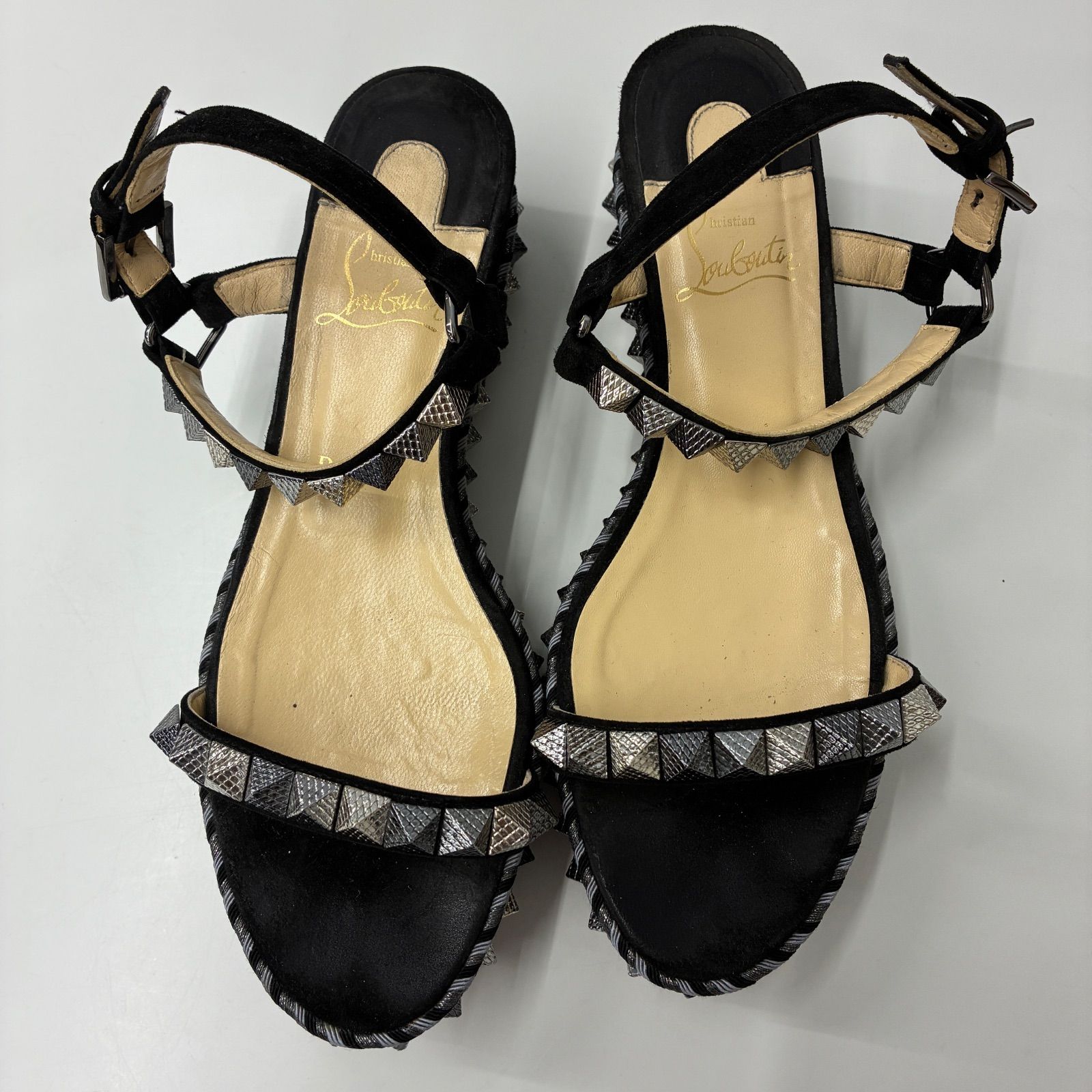 Christian Louboutin メタルスパイクサンダル 厚底 - メルカリ