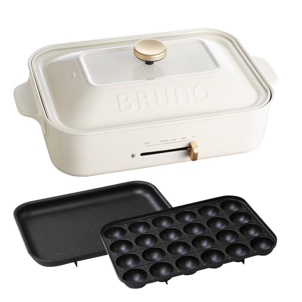 BRUNO ブルーノ コンパクト ホットプレート ホワイト BOE021 / キッチン 家電 電気プレート 調理家電