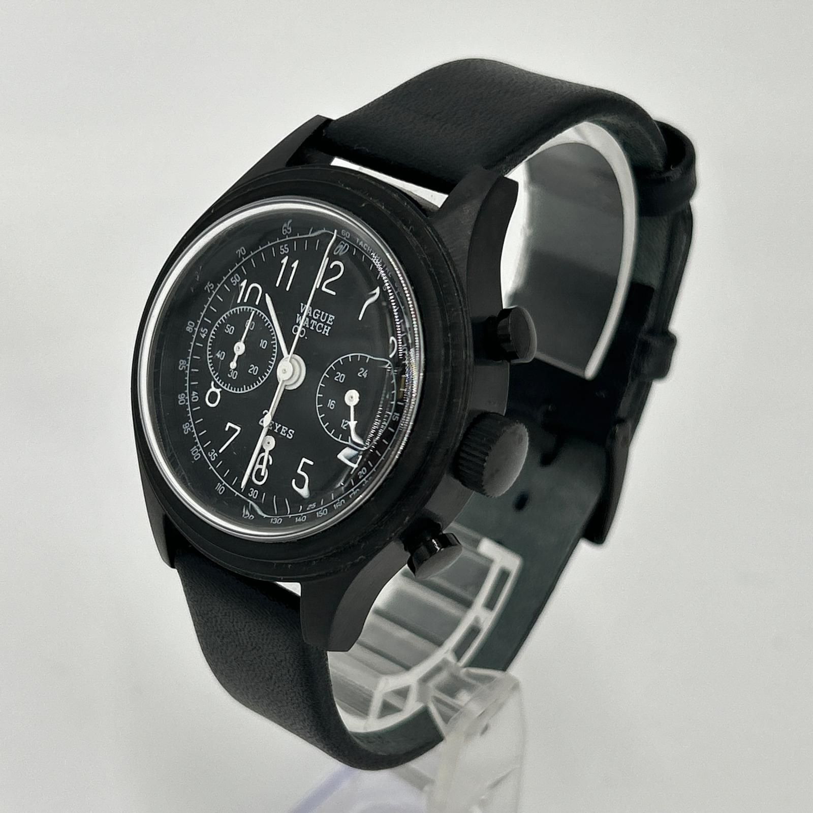 【イオン広店】 中古 VAGUE WATCH | ヴァーグウォッチ 腕時計 2EYES アナログクォーツ ブラック 【131】