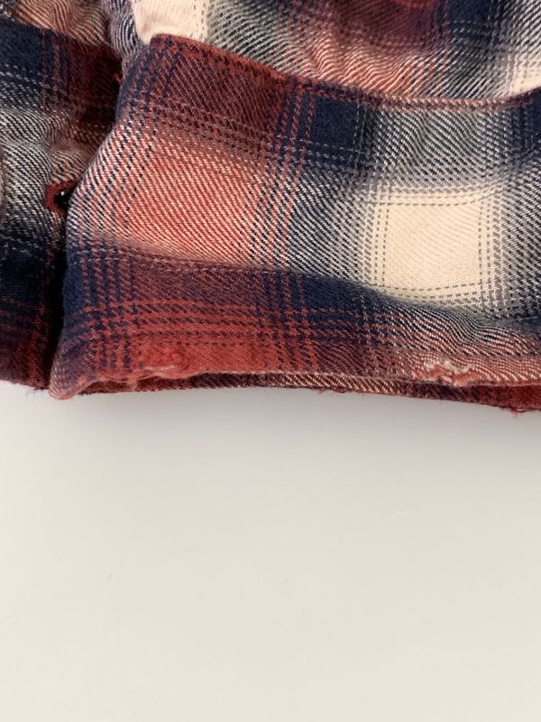 中古品】 RAGS MCGREGOR ラグス マックレガー OMBRE CHECK SHIRT