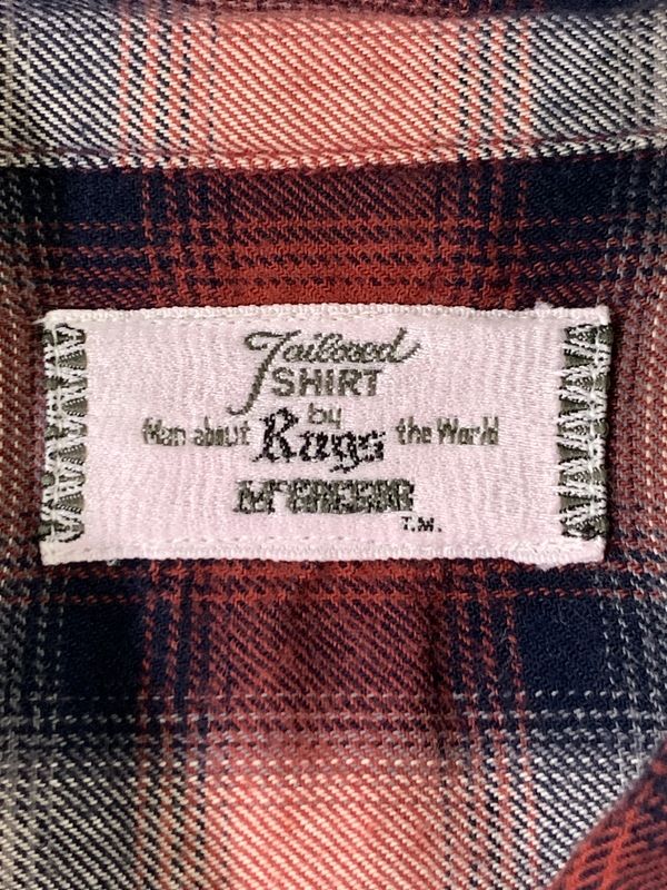 中古品】 RAGS MCGREGOR ラグス マックレガー OMBRE CHECK SHIRT