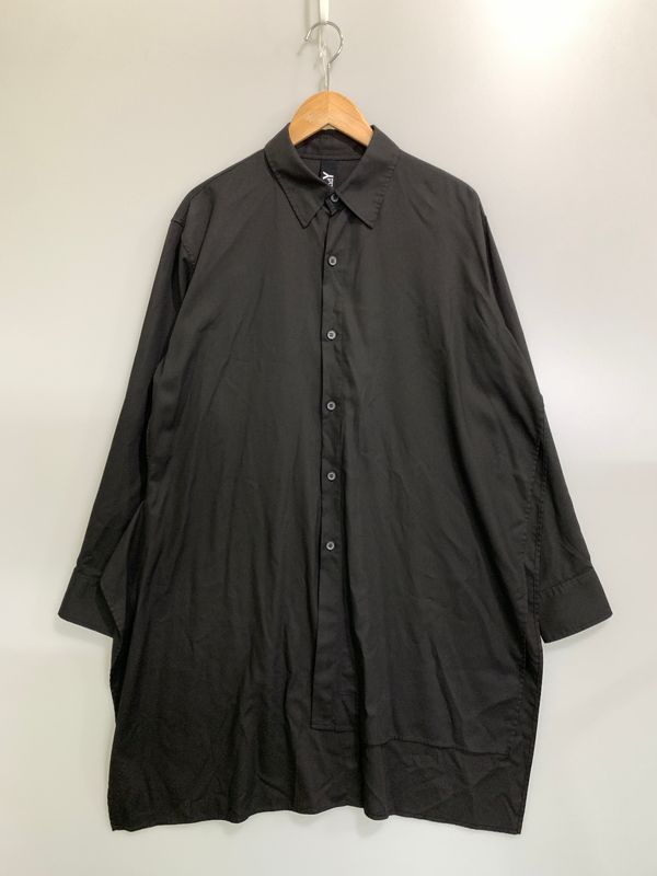 【中古品】 GROUND Y グラウンド ワイ TR VIYELLA ASYMMETERY SHIRT ティーアール ヴィエラ アシメトリー シャツ GM-B02-209 長袖 ロングスリーブ 【140-260728-hu-09-min】