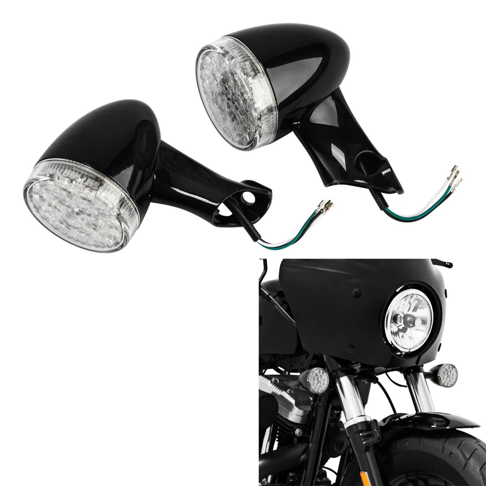 ハーレー XL48/XL1200X 用 フロントウインカー LED ライト 2016-2022 8,914円