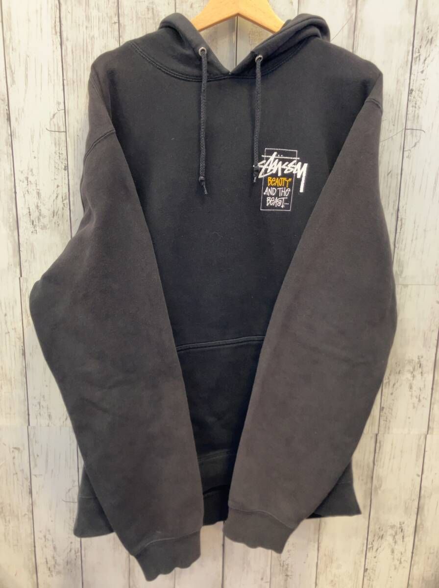STUSSY ストューシー ストューシーパーカー BEAUTY AND THE BEAST フェード 鳩目ダメージ
