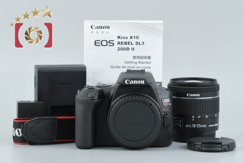 【中古】Canon キヤノン EOS Kiss X10 EF-S 18-55 IS STM レンズキット ブラック シャッター回数僅少 44,070円