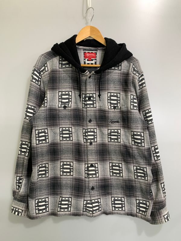 【中古品】 SUPREME シュプリーム HOODED SHADOW PLAID SHIRT フーデッド シャドウ プレイド シャツ トップス 長袖 ロングスリーブ 【149-260728-hu-11-min】