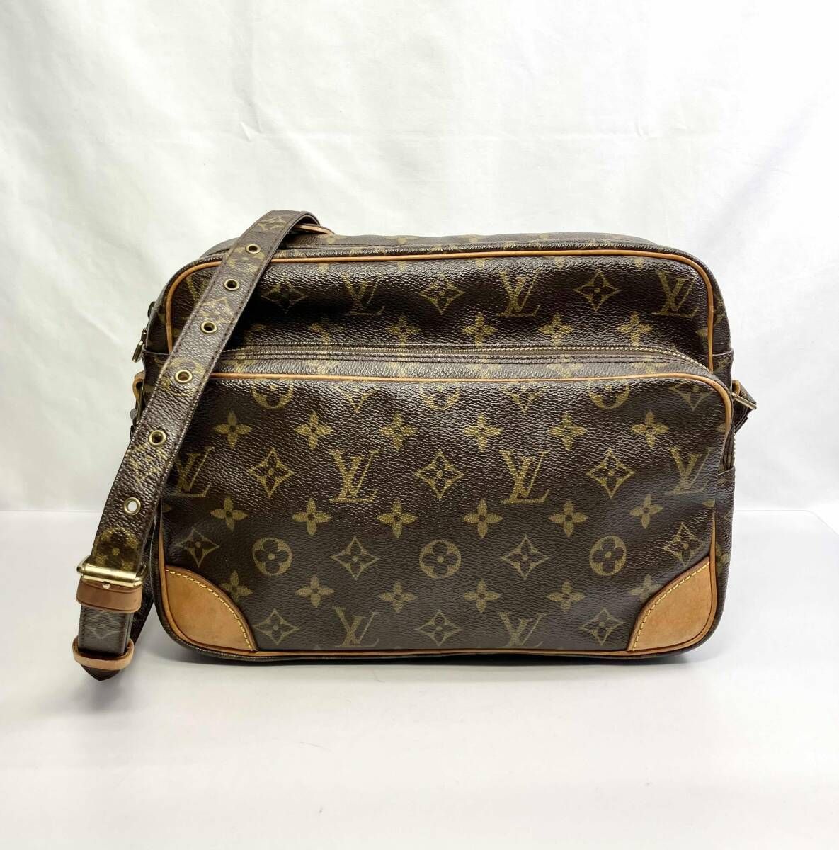 【鑑定書付き】 LOUIS VUITTON モノグラム ナイル M45244 ショルダーバッグ AR＊＊15 ブラウン系 ブランドバッグ