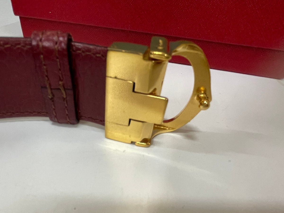 ▽カルティエ Cartier ベルト マストライン Cバックル ゴールド