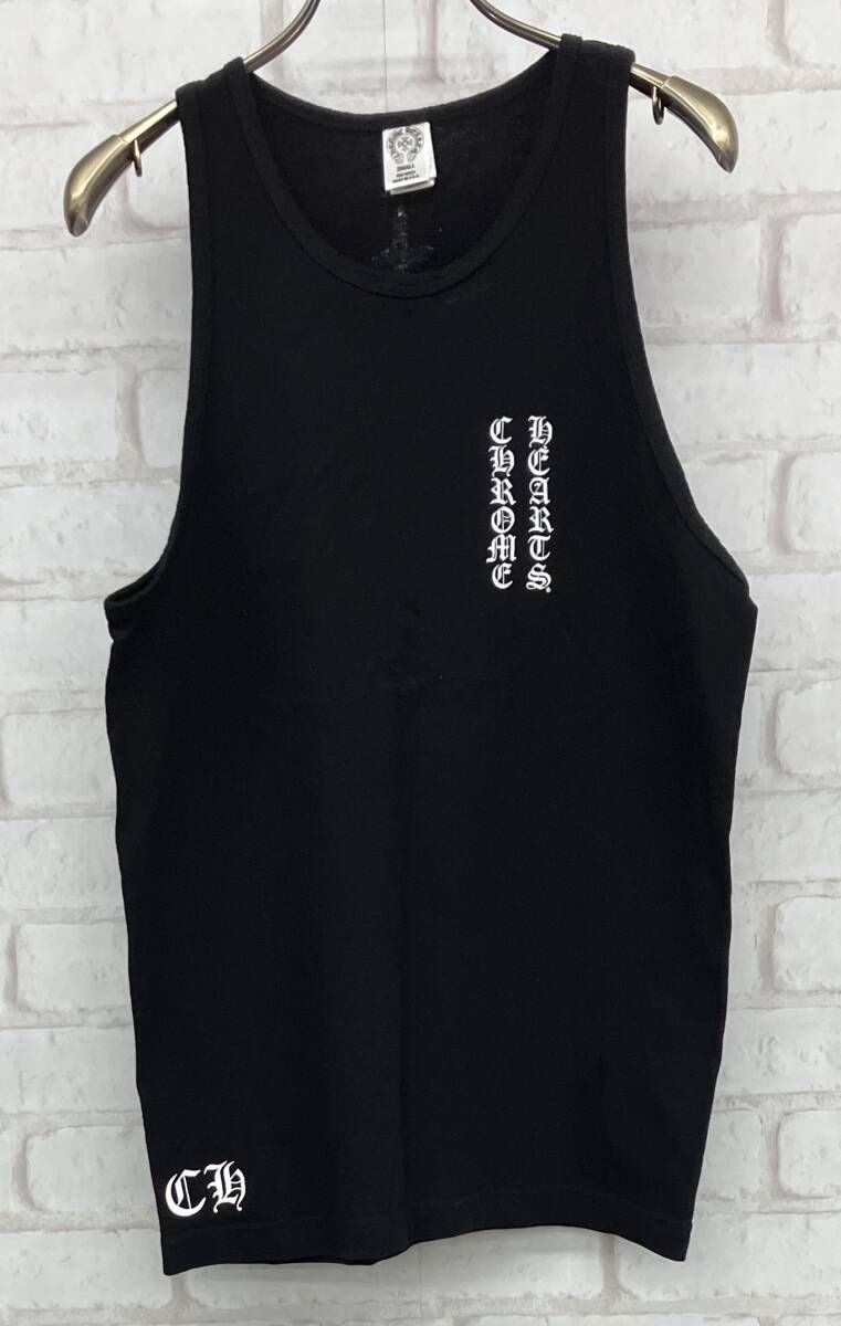 Chrome Hearts タンクトップ クロムハーツ ノースリーブ ブラックUSA製 size S