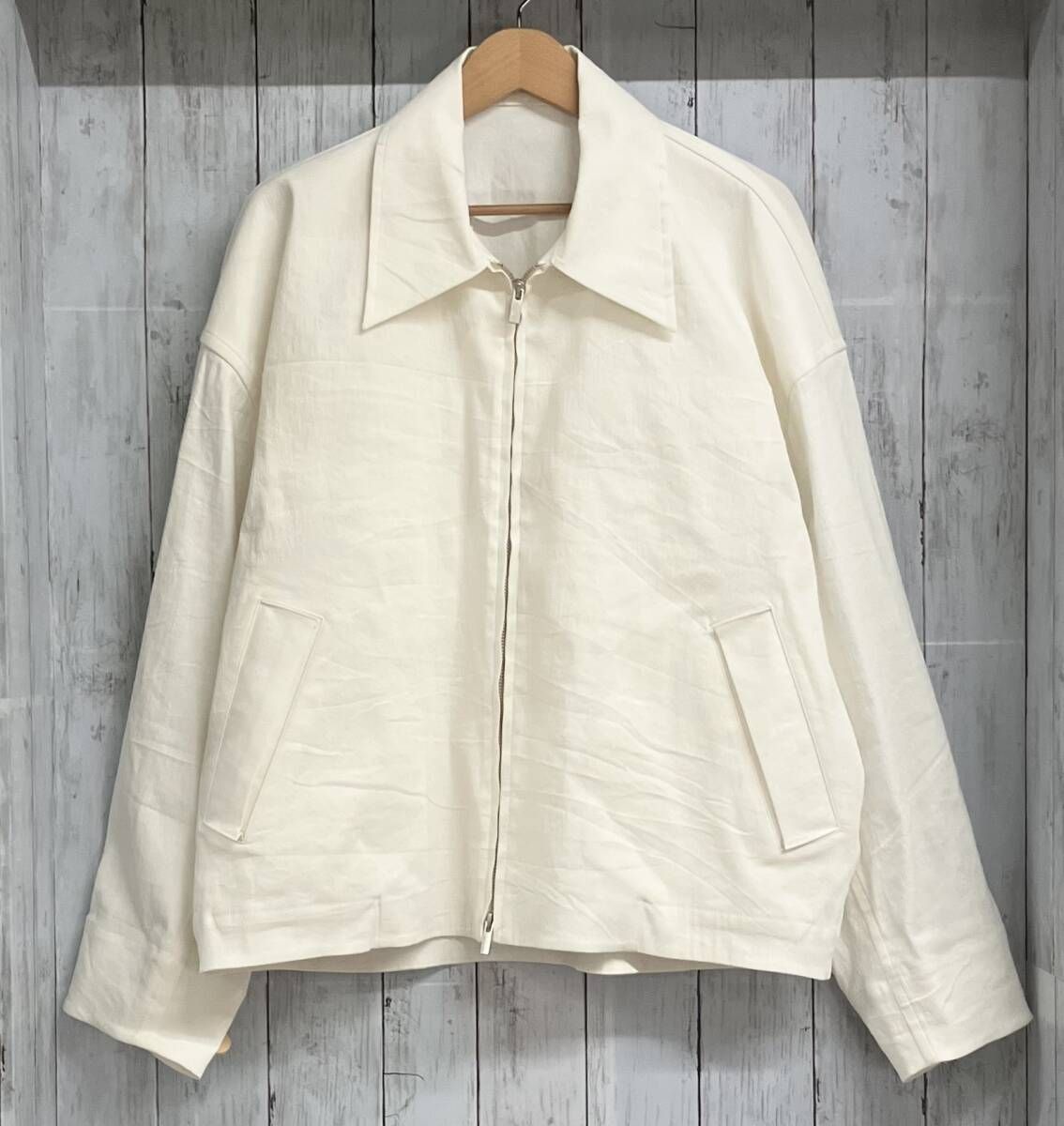 ISSEY MIYAKE イッセイミヤケ メンズ ブルゾン ジャケット オフホワイト size3 IM43FC092