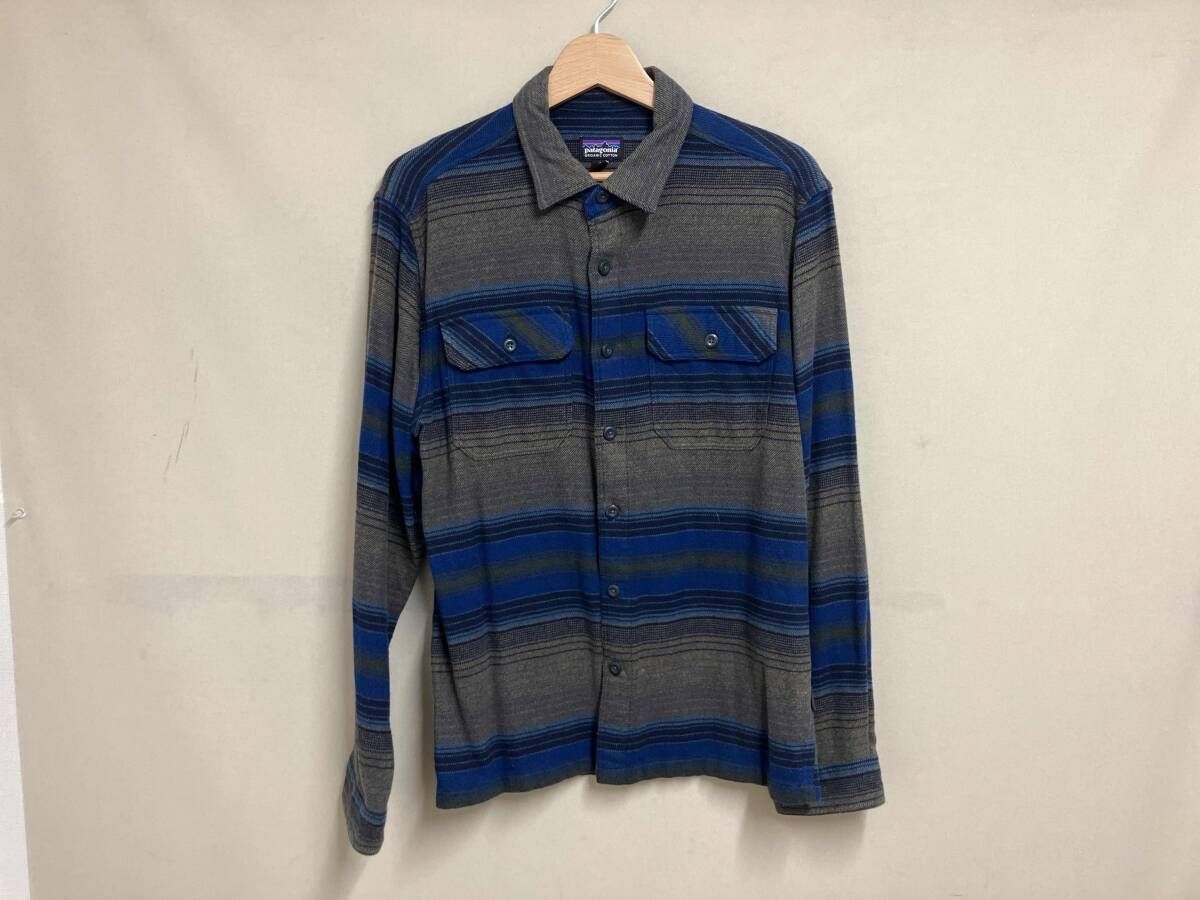 Patagonia パタゴニア ネルシャツ STY54130 オーガニックコットン サイズS ブルー×グレー