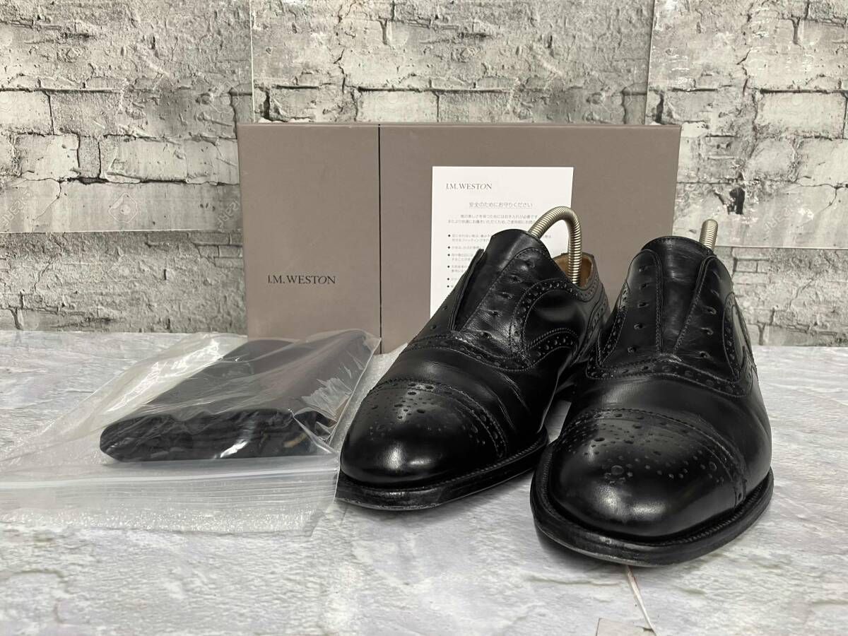 J.M.WESTON 310 その他ドレスシューズ セミブローグ サイズ25.5 ブラック