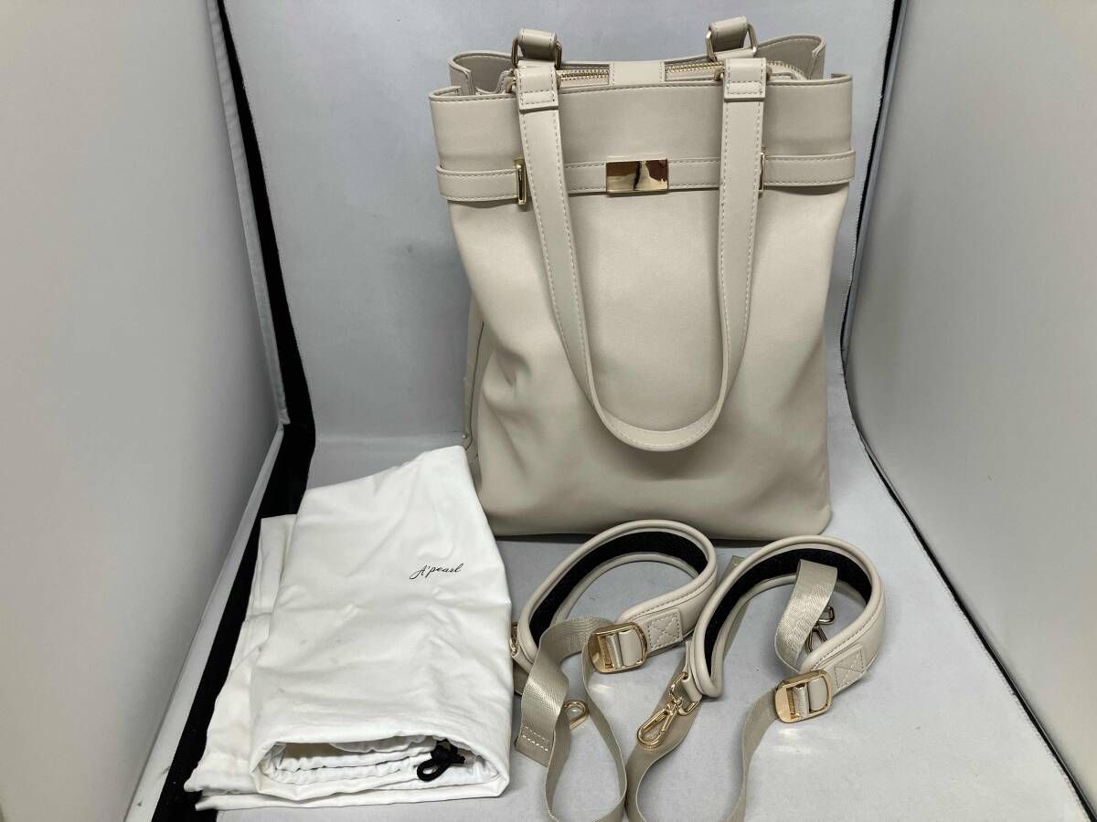 Apearl ショルダーバッグ 2 WAY クリームベージュ