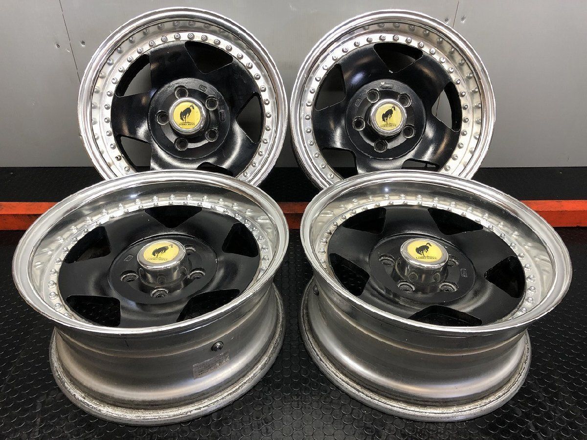 【希少】SSR SUPER STAR LODIO DRIVE スーパースター ロデオドライブ 15インチ 4本 7J5HPCD114.3+7 深リム 5スポーク　(SHE083MYR) 39,000円