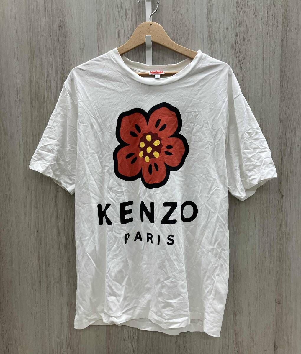 ★KENZO PARIS boke flower tシャツ Lサイズ FC65TS4074SO 【0388】
