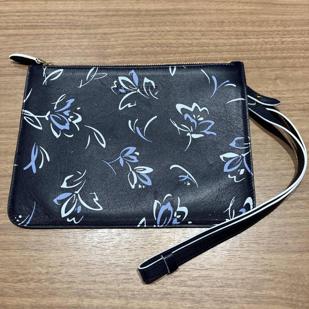 RALPH LAUREN RALPH LAUREN/セカンドバッグ/フラワー柄クラッチバッグ/ネイビー