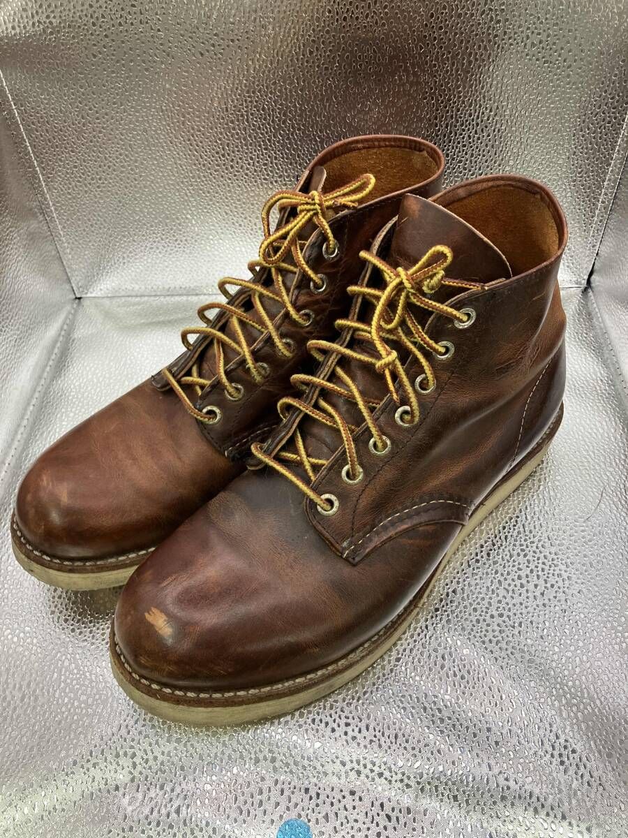 RED WING/ワークブーツ/9111 踵擦れフ“ラウン サイズ7 1/2 25.5