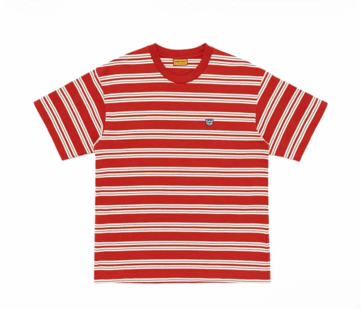 HUMAN MADE ストライプ Tシャツ Red M