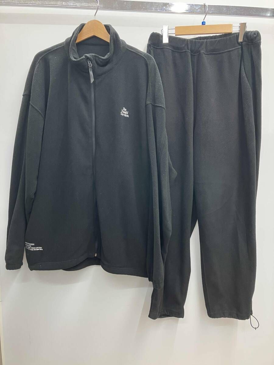 ReFresh!Service リフレッシュサービス FLEECE TRACKSUIT フリース セットアップ サウナ FSW-23-ST_261 サイズL ブラック 黒 通年