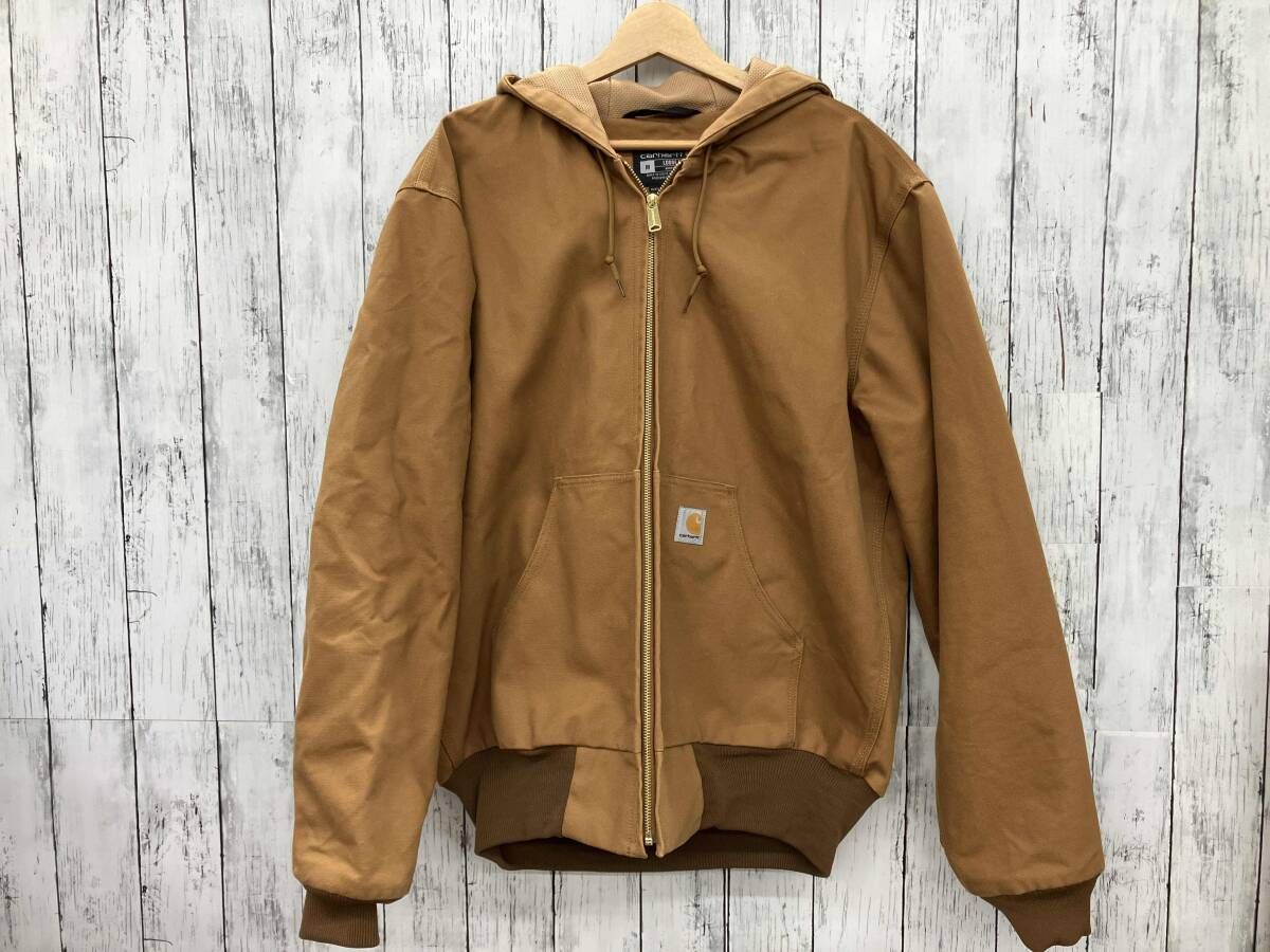 Carhartt カーハート OJ0131-M ジャケット メンズ キャメル サイズM ロゴ入り フード付