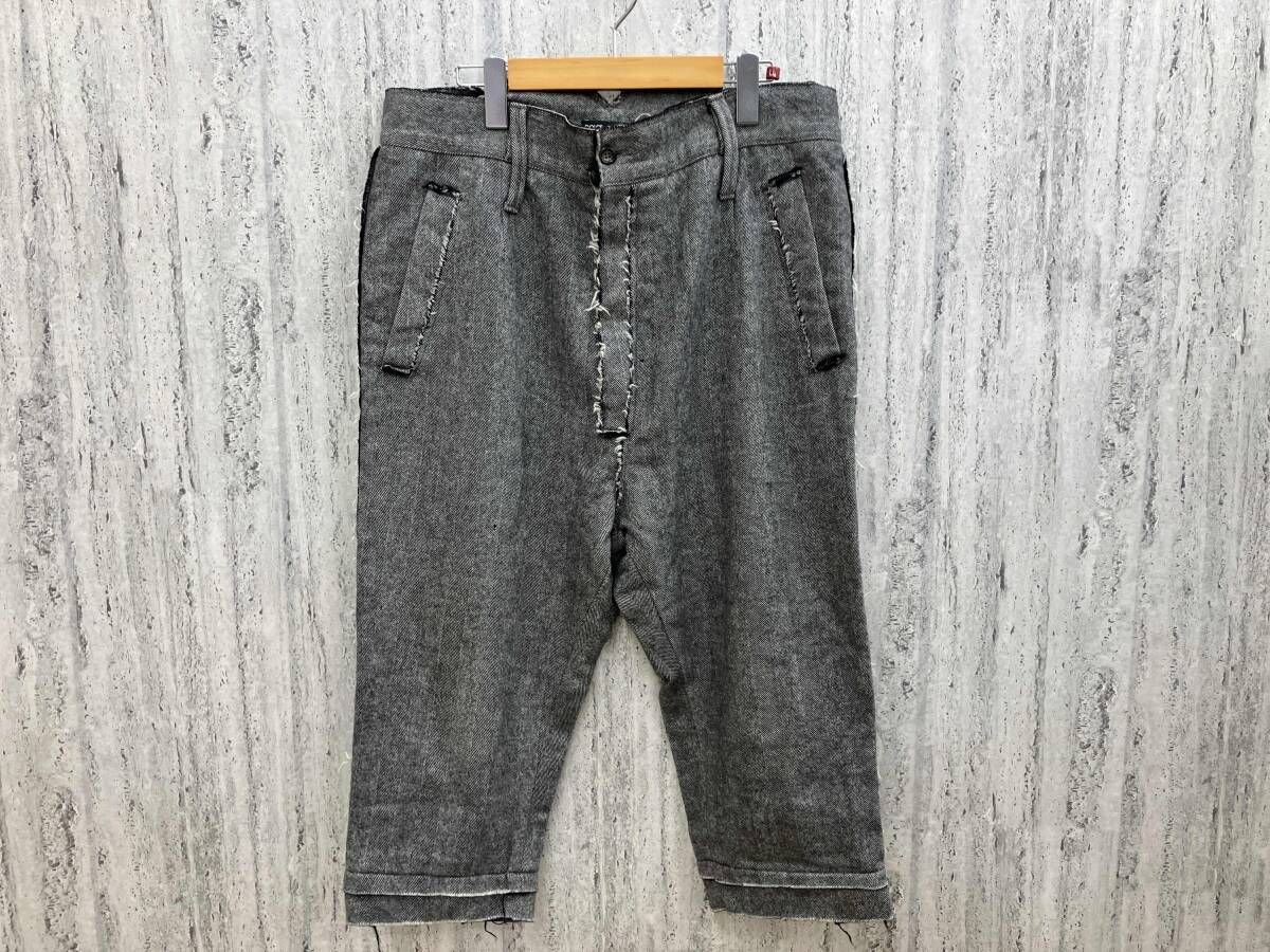 DOLCE&GABBANA ドルチェアンドガッバーナ ドルガバ G3WUYX FC2K ヘリンボーン グレー ダメージ クロップド 48サイズ イタリア製
