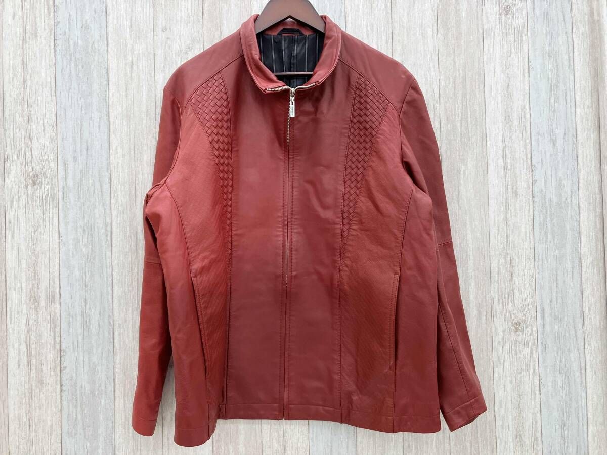 barassi MILANO／レザージャケット／シングルライダース／メンズ／サイズ50(XLサイズ程度)／羊革／8150-3181
