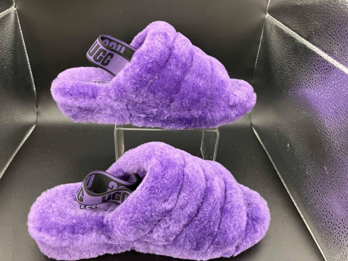 UGG ファーサンダル パープル - メルカリ