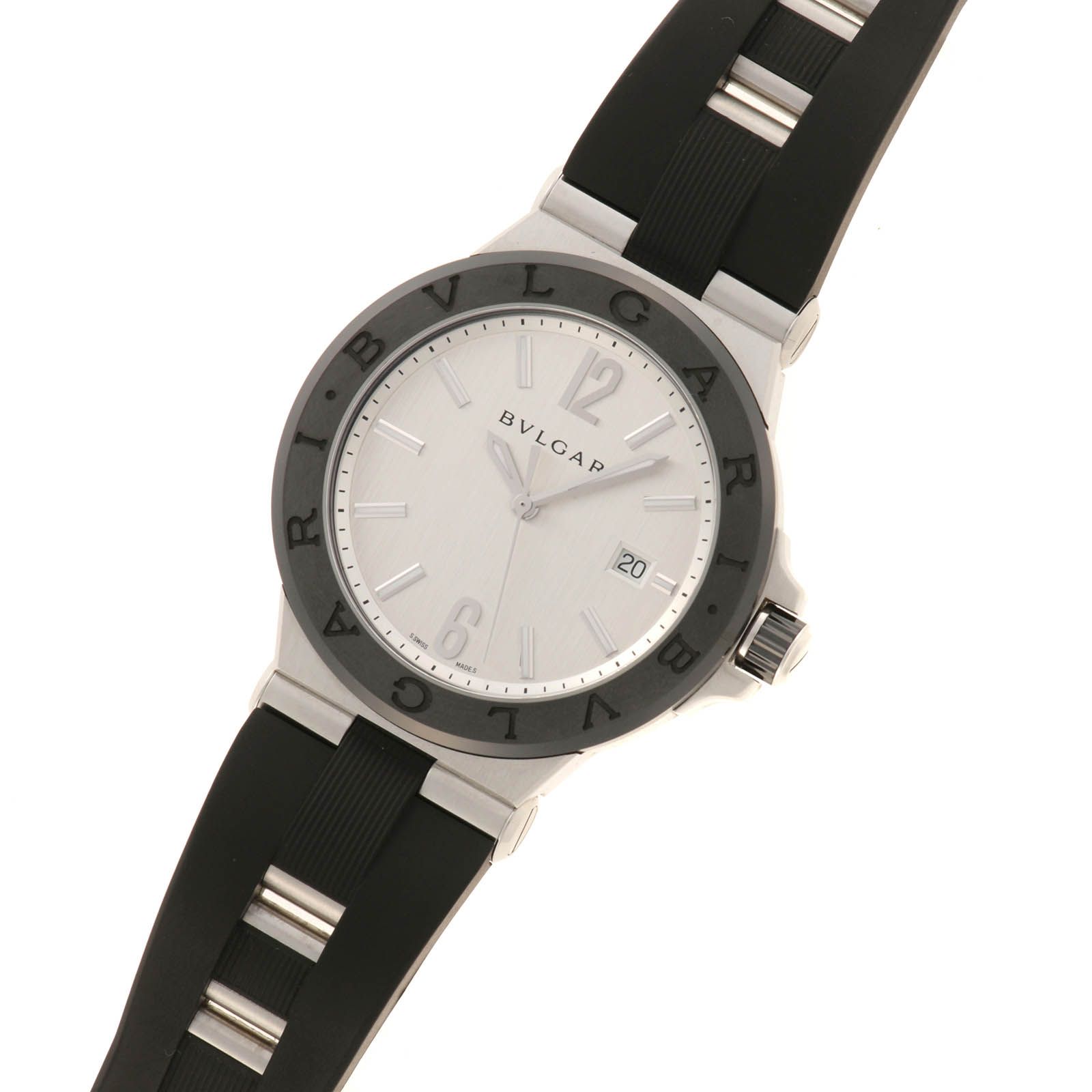 中古 ブルガリ BVLGARI DG42C6SPGLDCH シルバー メンズ 腕時計 BVLGARI ブルガリ ディアゴノ DG42SC 腕時計 ステンレス/セラミック