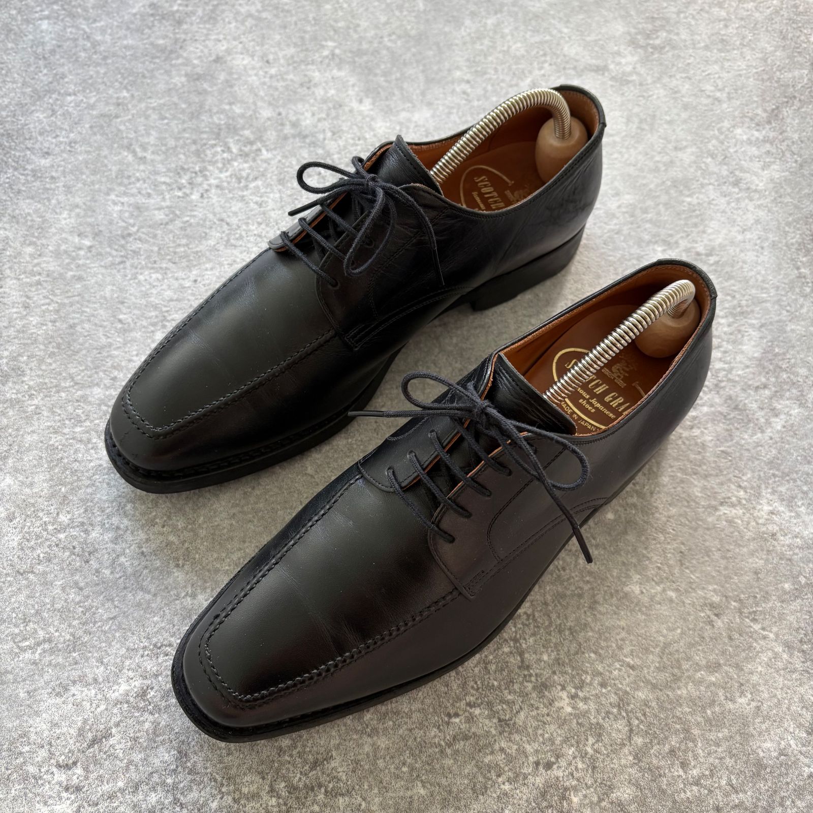 【SCOTCH GRAIN】SHINE OR RAIN HIROKAWA MADE IN JAPAN スコッチグレイン シャインオアレイン 革靴 雨天対応 ビジネスシューズ レザー 黒
