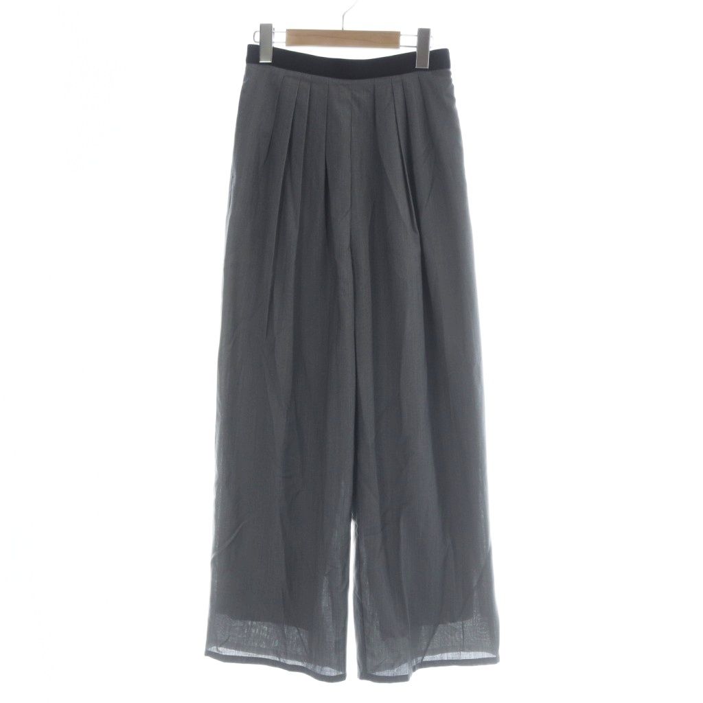 アルアバイル allureville 25AW トリアセサイロタックパンツ 2 グレー プリーツ 無地 フルレングス 20252012060 /AP