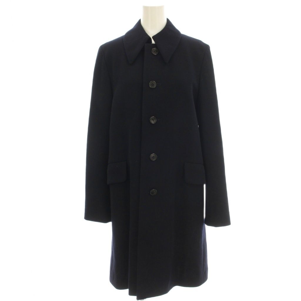 ローブドシャンブル robe de chambre コムデギャルソン AD2002 ステンカラーコート ウール ロング M 黒 ブラック RG-C004 /☆G