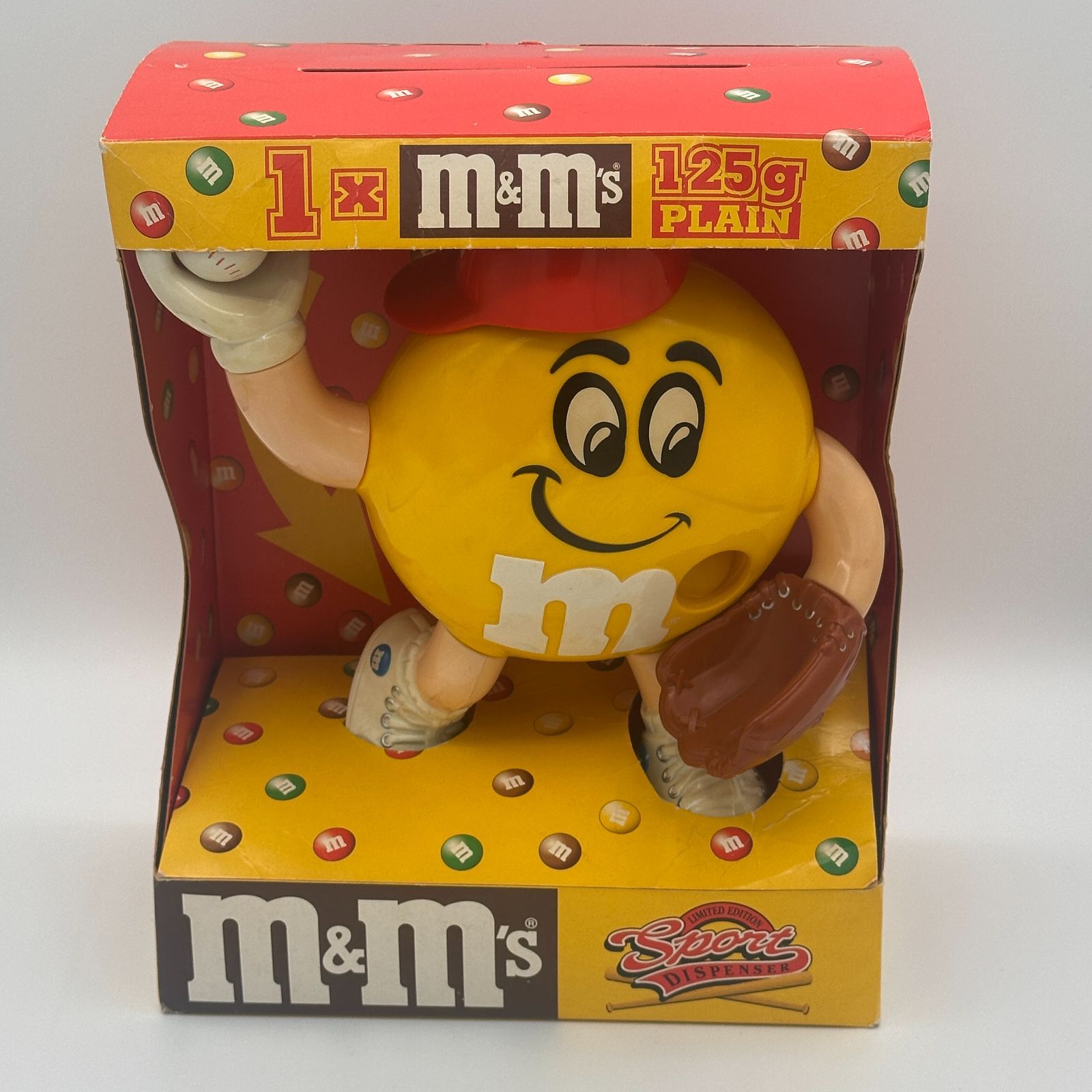 1990s m&m's エムアンドエムズ キャンディディスペンサー ベースボール（野球）イエロー 8,568円