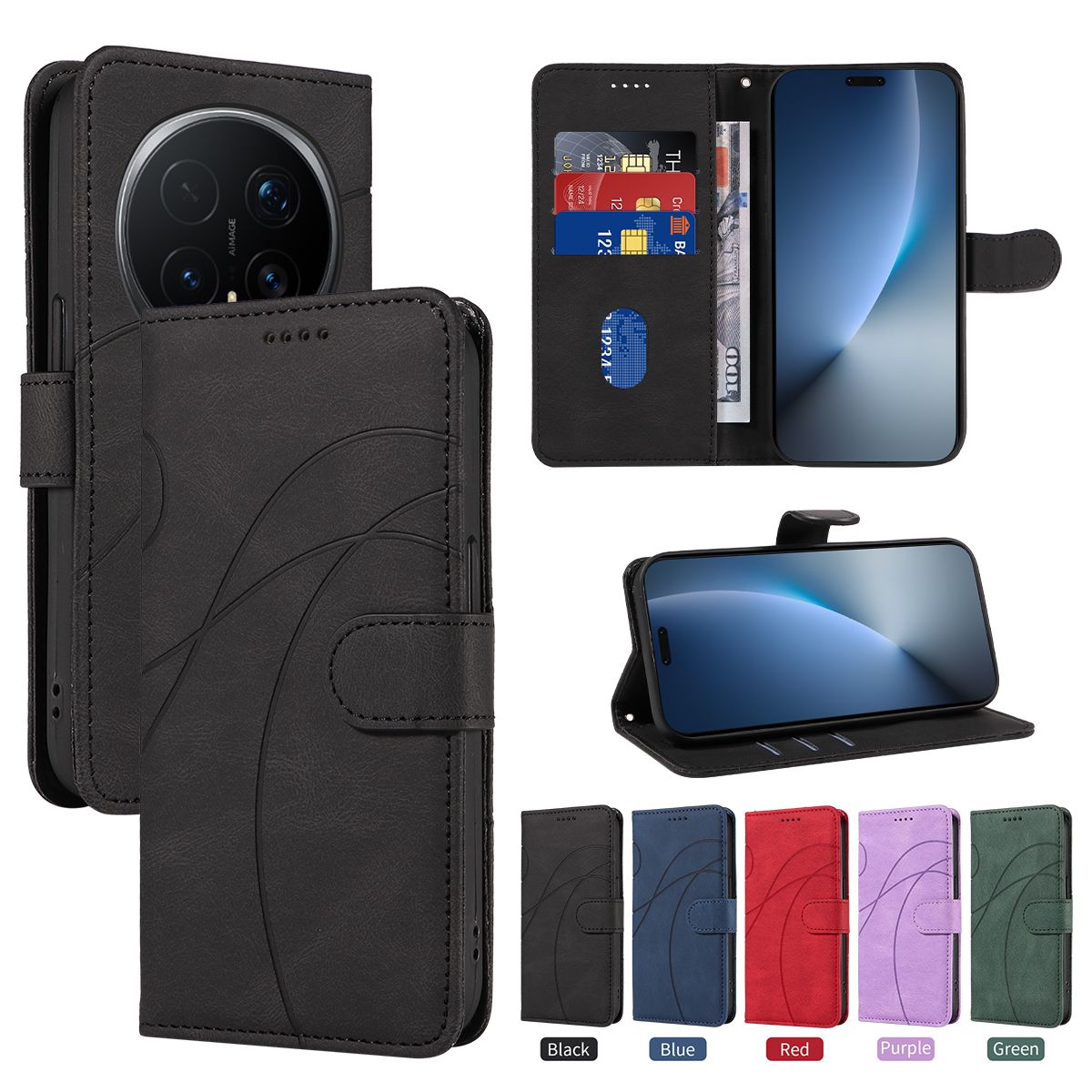 Honor Magic 8/7/6/5 Pro/Lite 用 フリップウォレットケース 高級