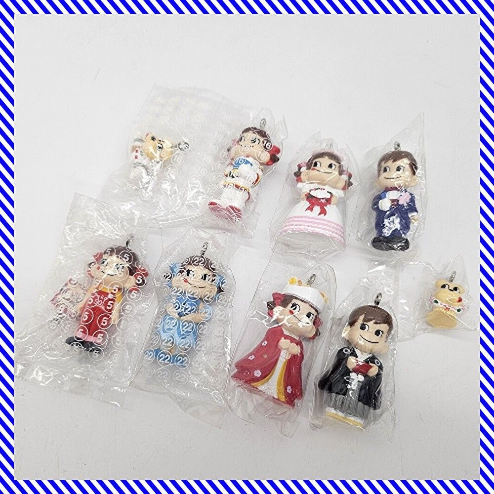 Buen estado Fujiya Mini Mini Peko-chan 3ra edición El sueño de todos Colección de 7 piezas Sin abrir Mascota Figura comercial Candy Toy Retro I