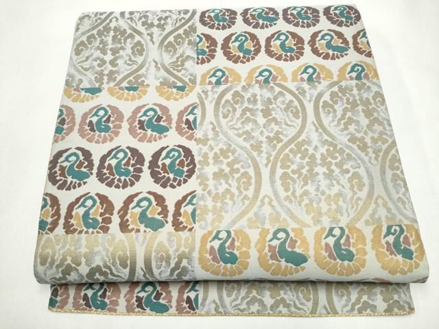 平和屋着物●六通柄袋帯　紹巴　立涌鳳凰文　正絹　逸品　CABK5975hy 22,464円