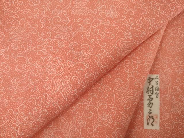 平和屋着物●重要無形文化財　人間国宝　中村勇二郎　江戸小紋　鳳凰　正絹　逸品　AABL2043ck