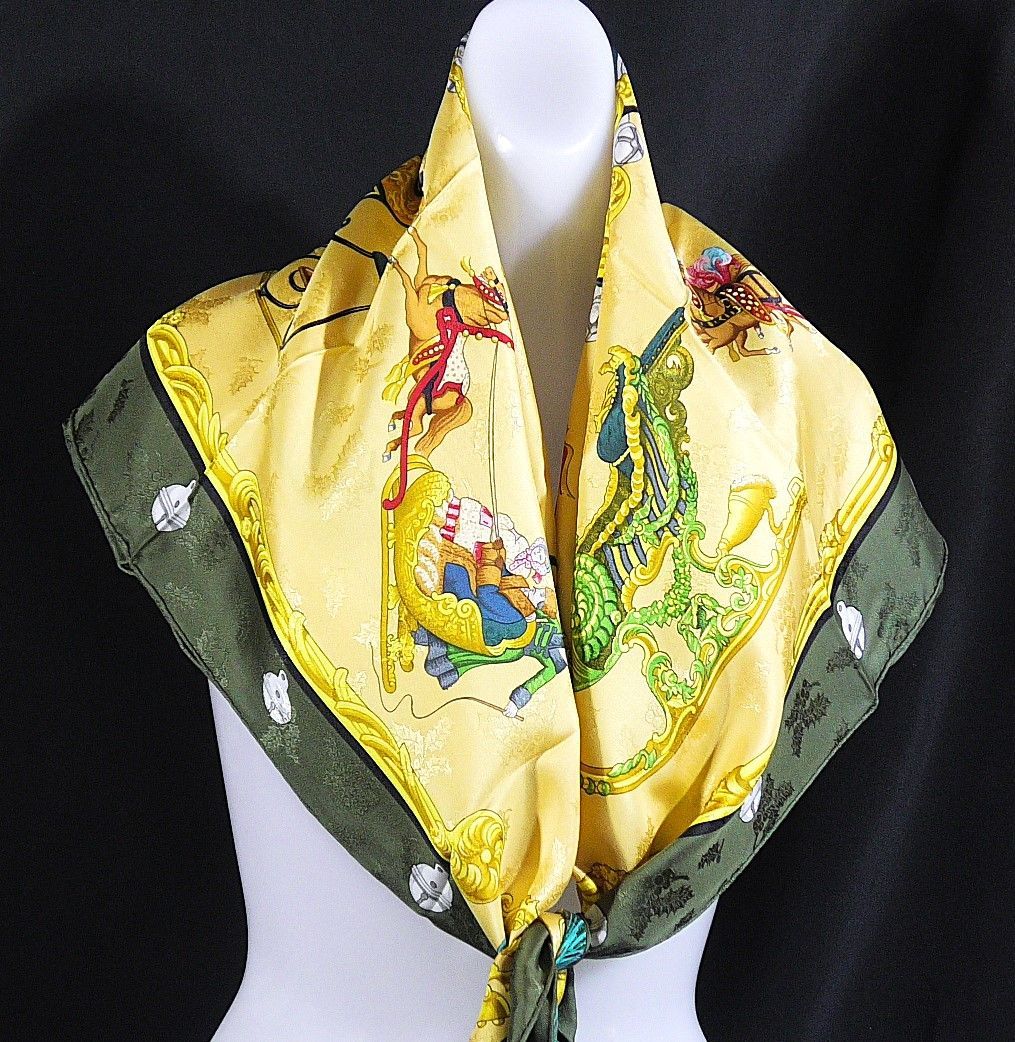 新品 HERMES エルメススカーフ カレ90 大判シルク100％ Plumes et