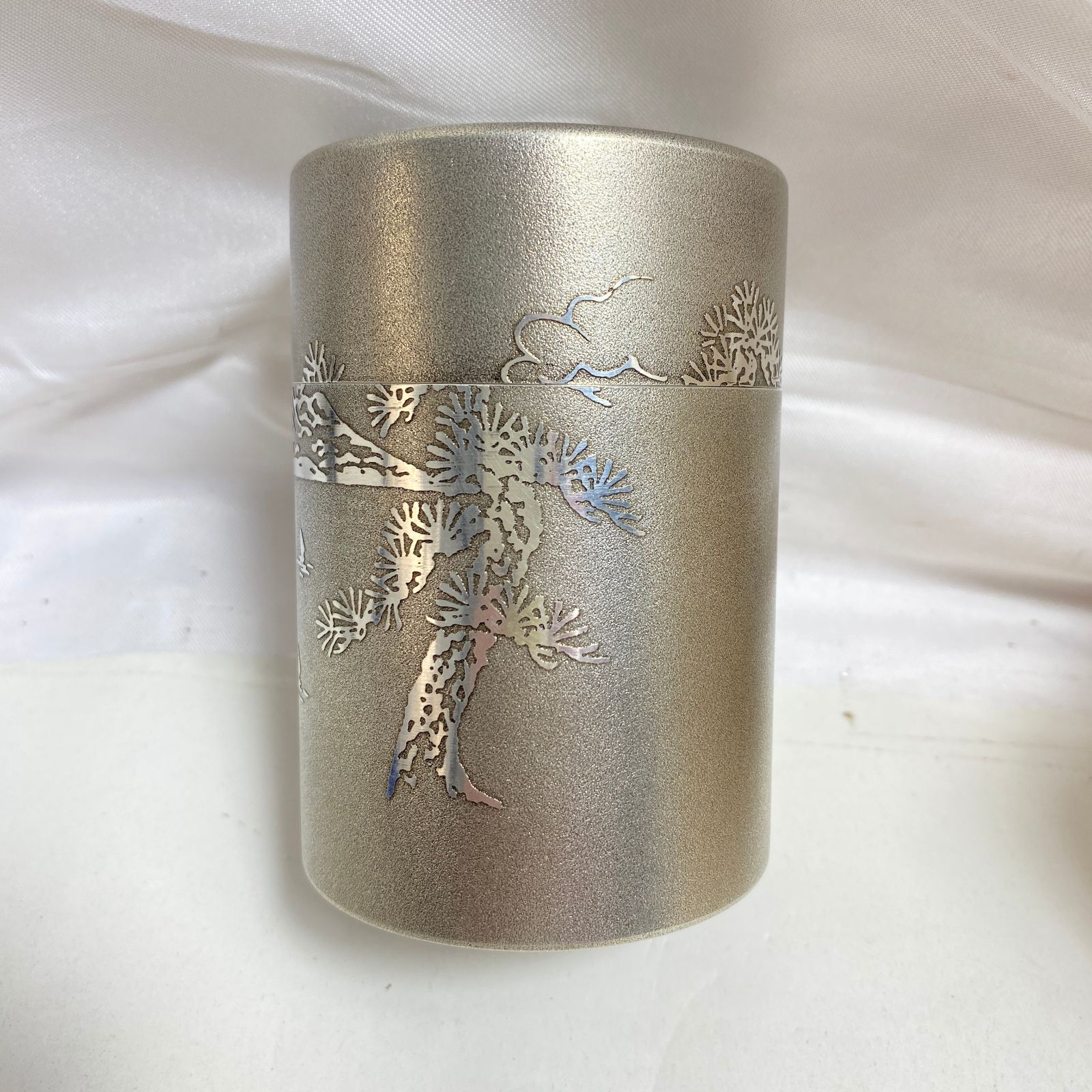 ☆A030409☆ 大辻朝日堂 茶筒 茶入れ 茶道具 正錫 すず 内蓋 薩摩伝統