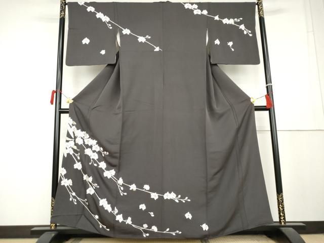 平和屋着物●訪問着　総刺繍　胡蝶蘭　金糸　正絹　逸品　AABL1161cs