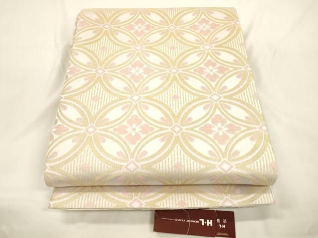 平和屋着物●H・L（アッシュエル）　HENRI-LUC CHAPUIS　全通柄袋帯　七宝花紋　金糸　未使用　CABK8475dy 12,168円