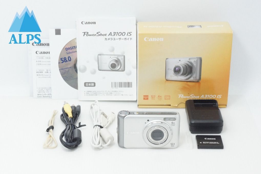 Canon キヤノン PowerShot A3100 IS コンパクトデジタルカメラ シルバー 元箱付 260714r