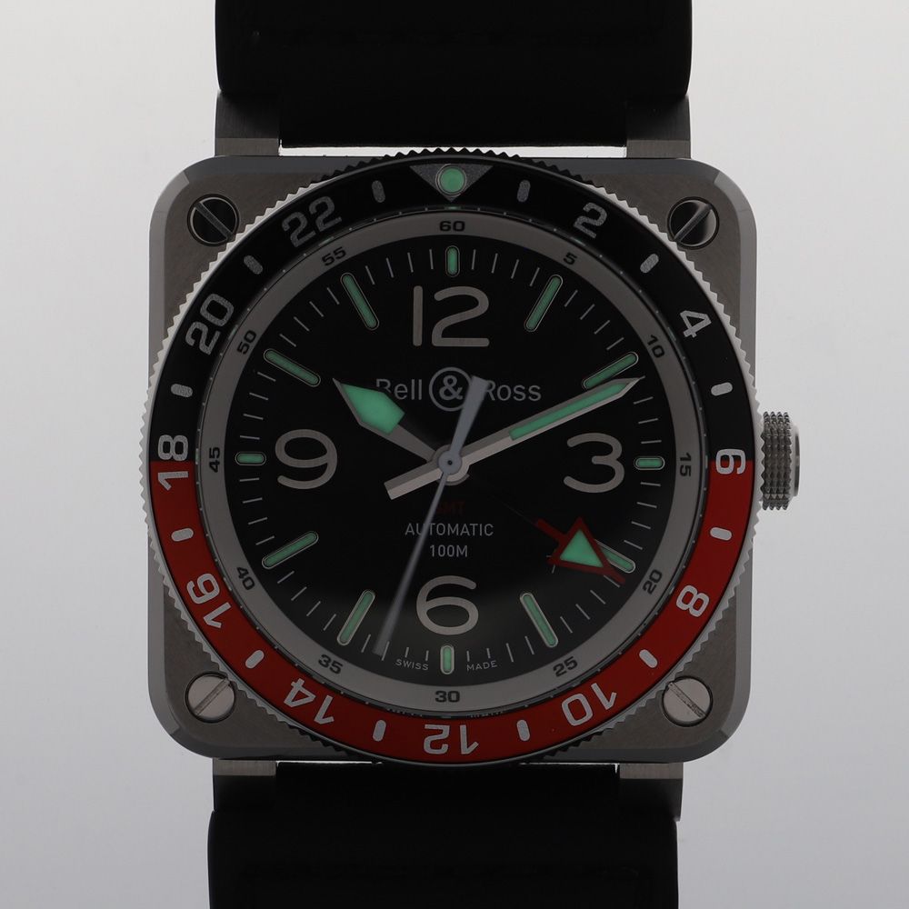148142 Bell＆Ross ベル＆ロス BR0393-BL-ST SCA ブラック ステンレス