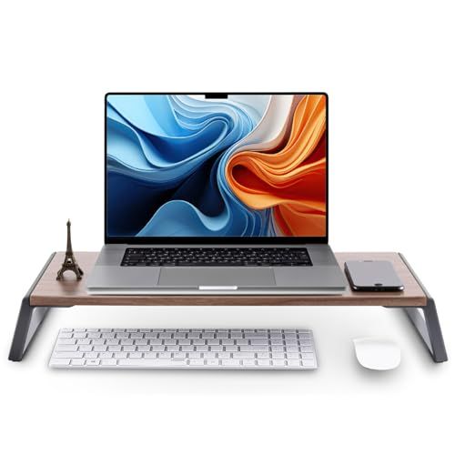 LOE(ロエ) 【日本企画】 液晶モニター ウッド デスク スタンド for ノートパソコン/iMac/ディスプレイ 1台ｍａ