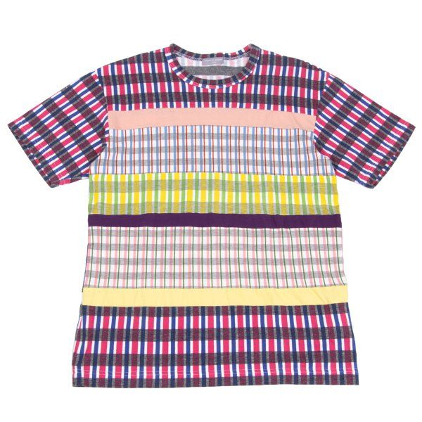 コムデギャルソン オムCOMME des GARCONS HOMME マルチストライプクレイジーパターンTシャツ マルチS位