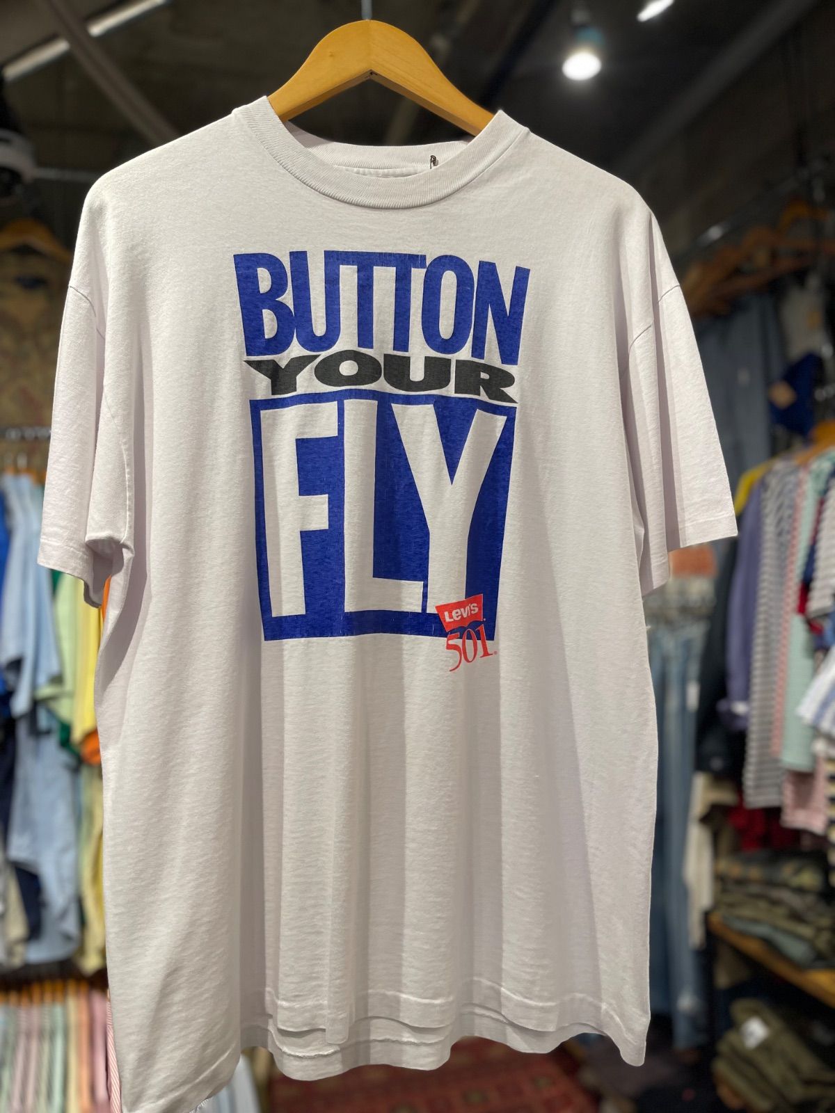 【 LEVI’S 501 / BUTTON FLY 】90‘s 90年代　USA製　リーバイス501 企業Tシャツ 9,163円
