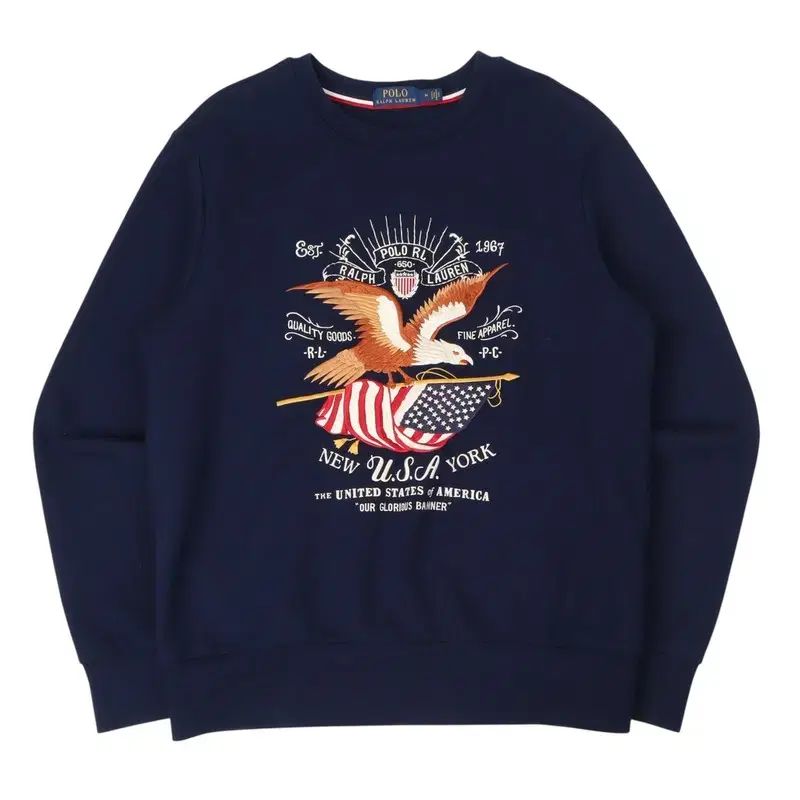 ポロラルフローレン ネイビー USA NEW YORK イーグル 刺繍 スウェット 8,495円