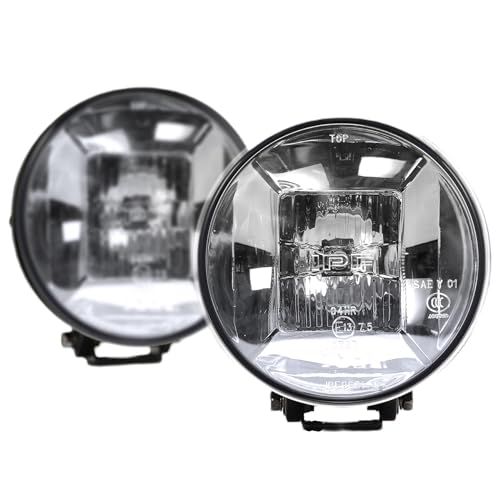N◆IPF フォグランプ ハロゲン H3 丸形 直径166mm 3200K 純正色 12V用 2個セット ハイブリット配光(ドライビング&スポット) クリアレンズ オフロード S-9682 ac95654d