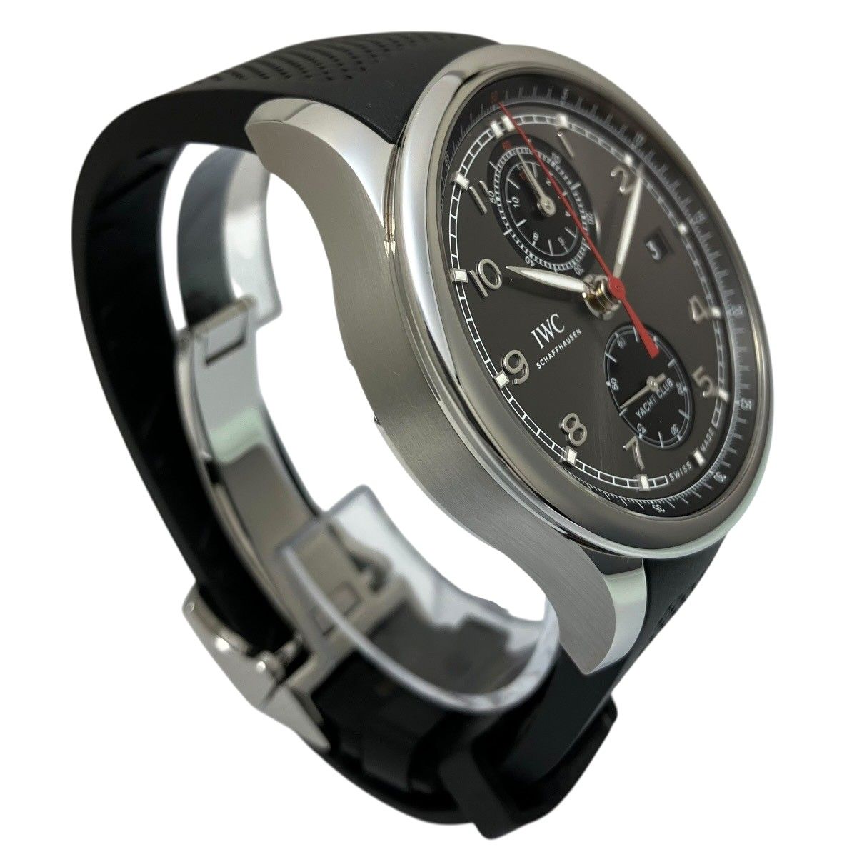 アイダブリューシー シャフハウゼン IWC SCHAFFHAUSEN ヨットクラブ ポルトギーゼ 腕時計 総重量約120.6g SS ラバー 自動巻き ブラック文字盤 IW390503 メンズ